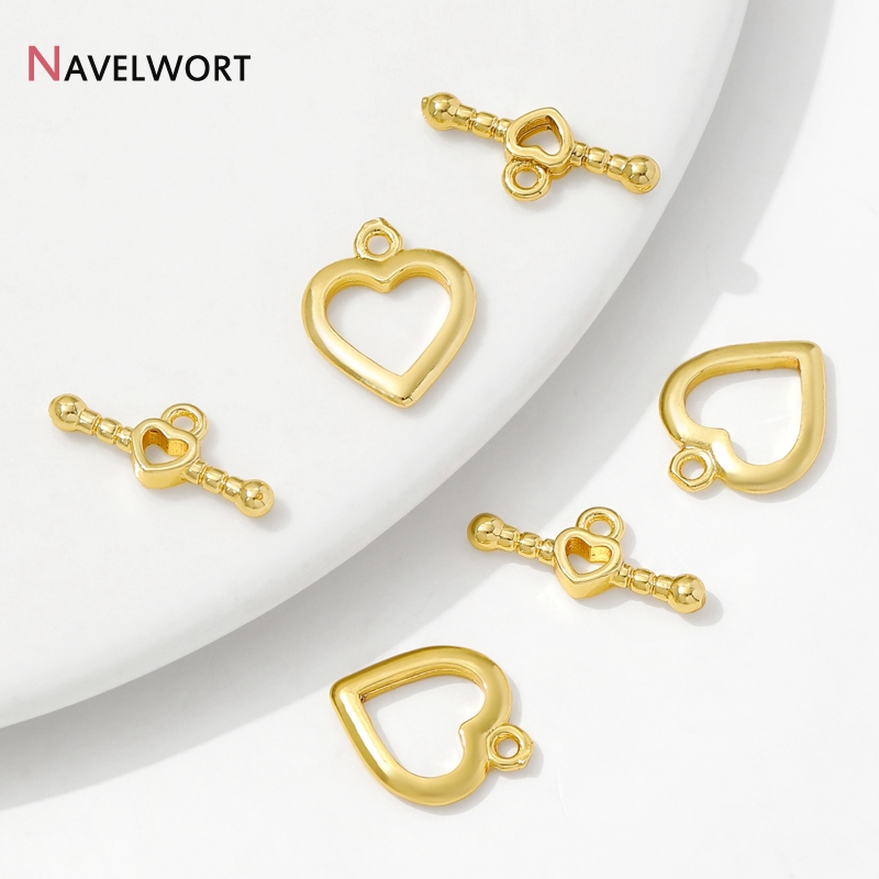 Jewelry Making Gold - 14K Gold Plated Brass Heart OT