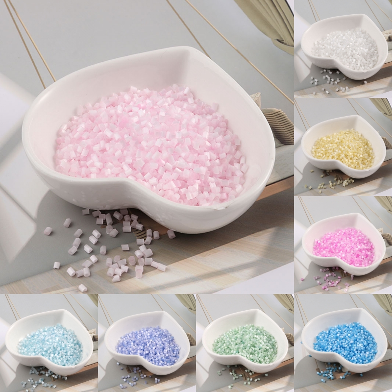 Seed Bead Tube - 2x2mm Matte Silky Colors Czech Seed