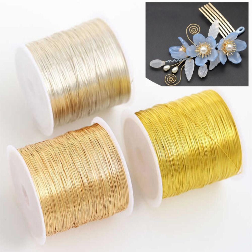 Jewelry Making Gold Wire - 100m/roll Gold Plated Color Preserving Alloy