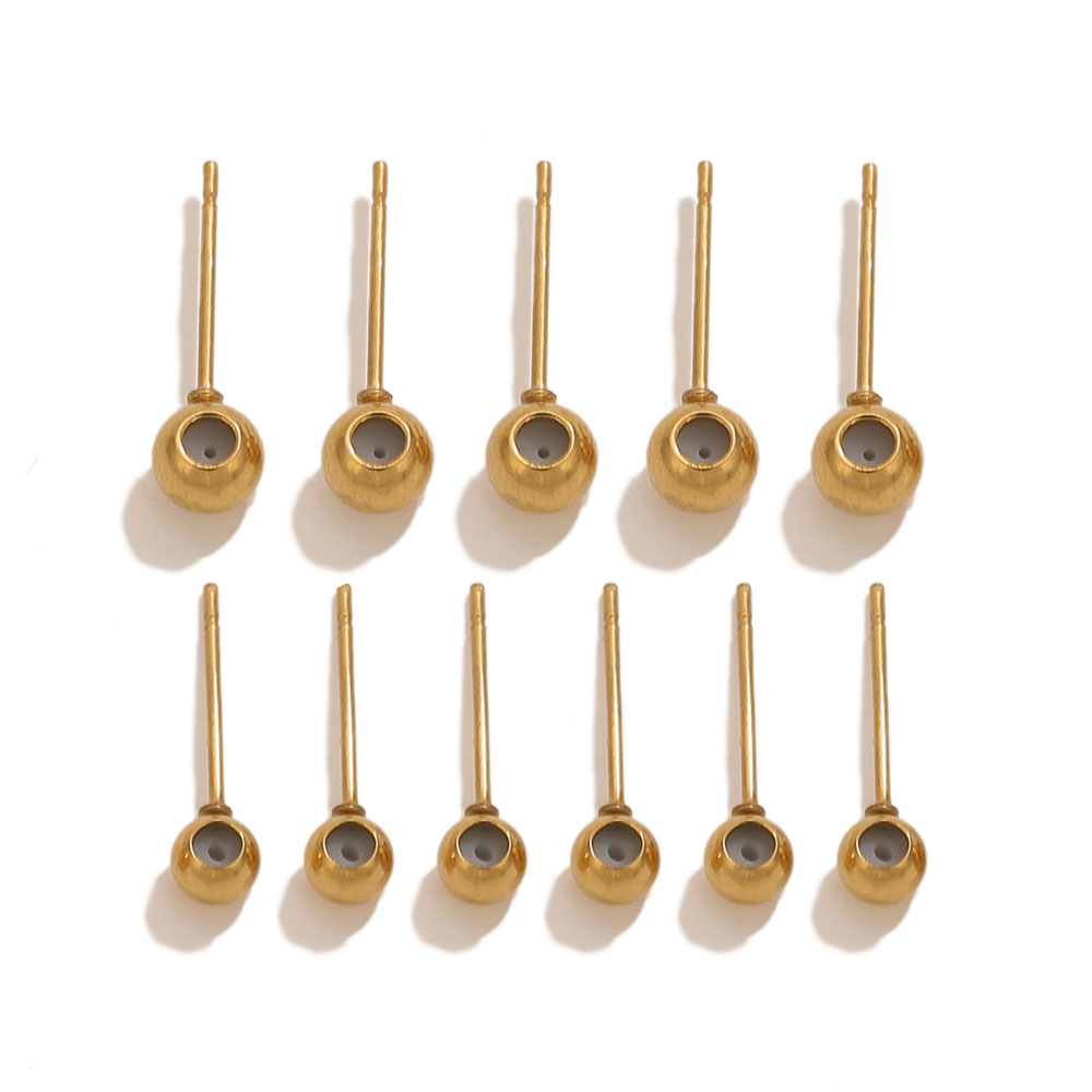 Jewelry Making Materials Wholesale - 10pcs Stainless Steel Earring Pins Studs