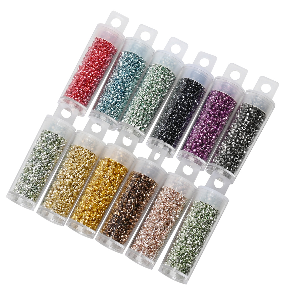 Seed Bead Tube - 1200Pcs/Tube Metallic Japan Beads Uniform 2.0
