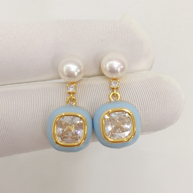 Beading Needle Fine - ZHBORUINI Natural Freshwater Pearl Earrings Female