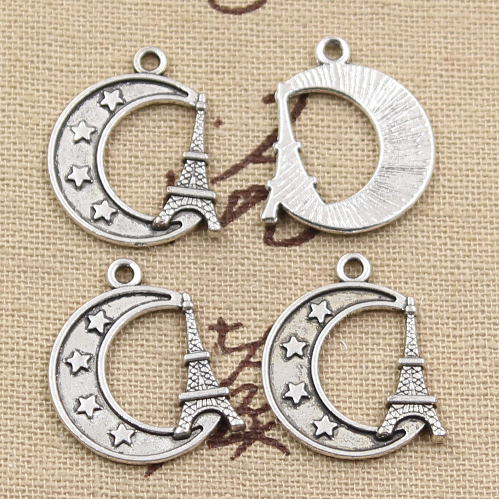 Jewelry Making Paris - 30pcs Charms Eiffel Tower Paris Moon