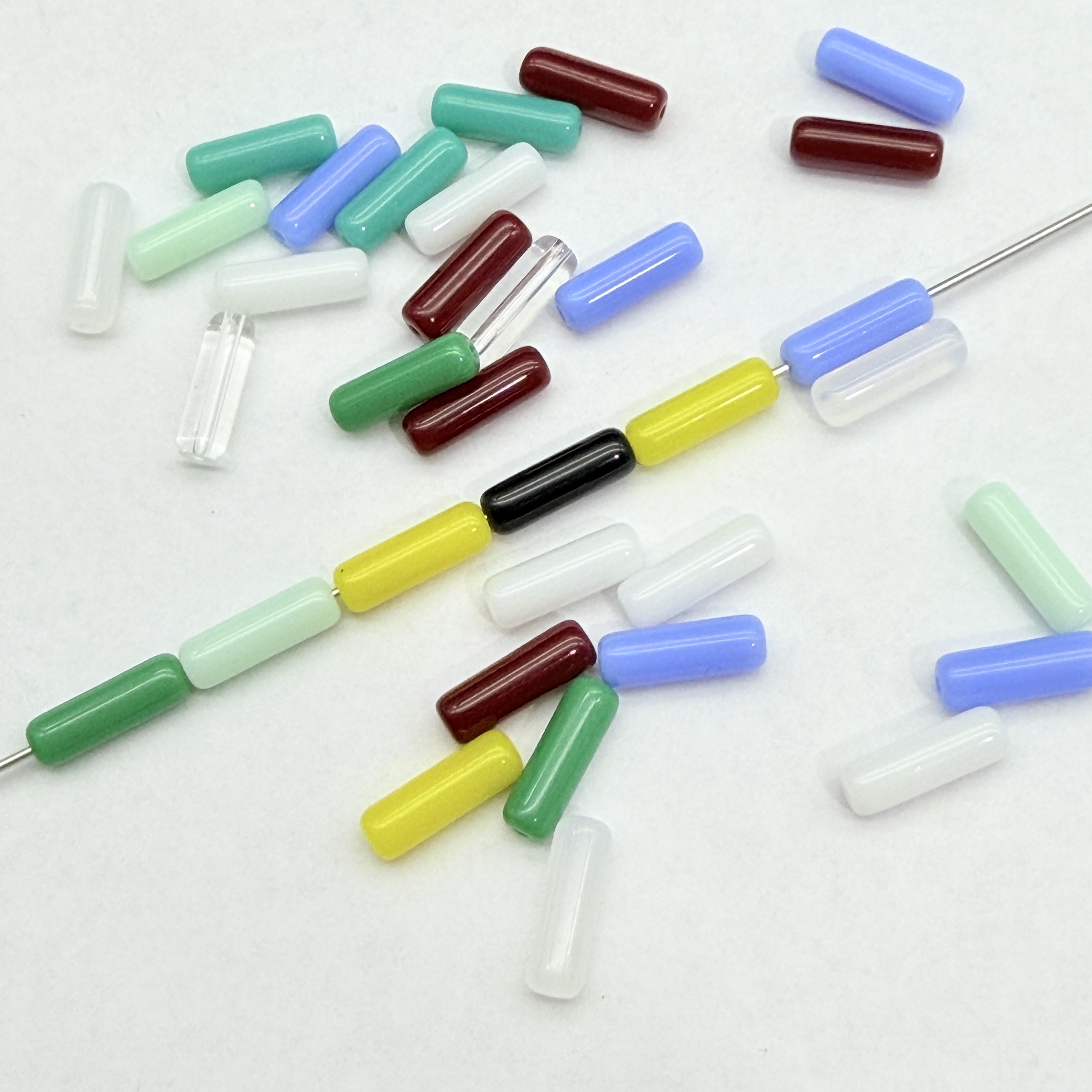 50-400pcs 4x13mm Solid Color L - Seed Bead Tube 评论和价格