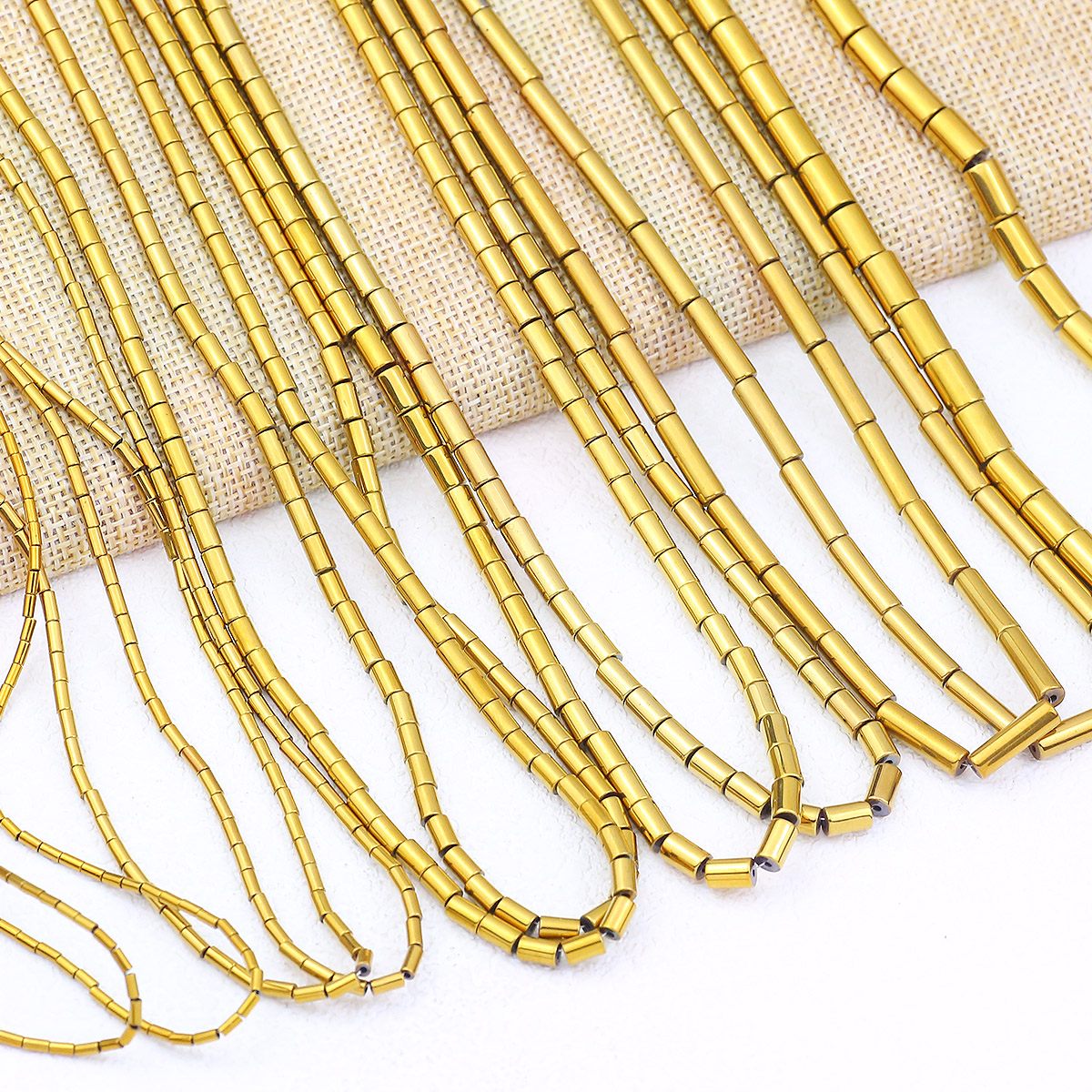 4/5/6/8/13mm Plated Golden Col - Seed Bead Tube 评论和价格