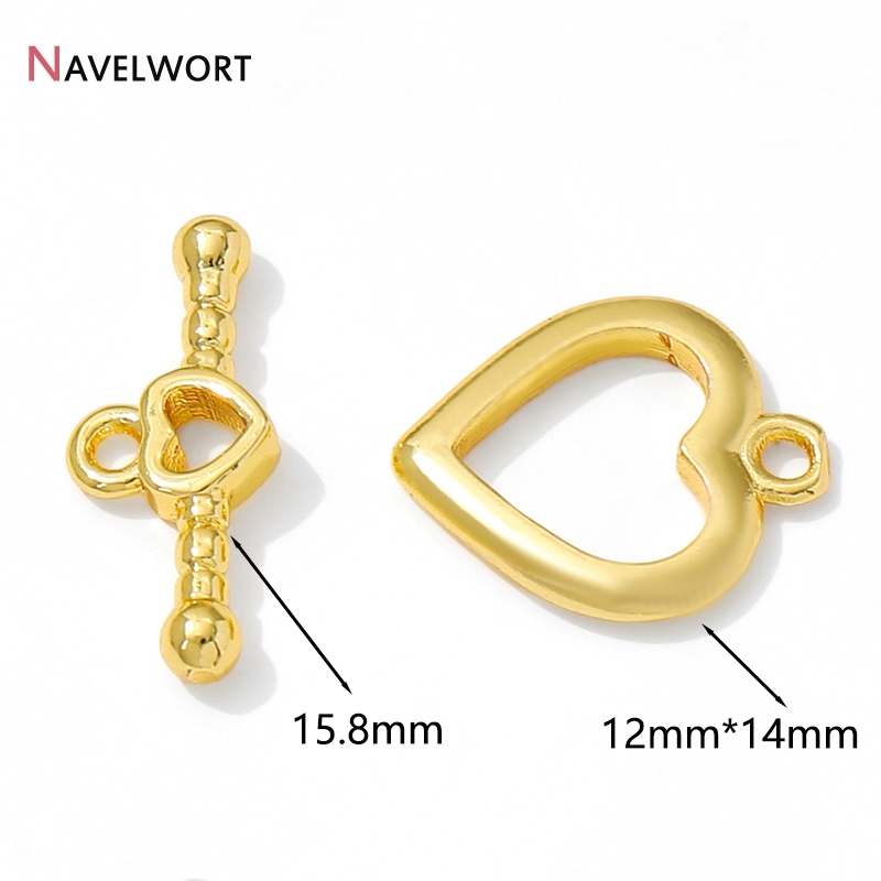 14K Gold Plated Brass Heart OT - Jewelry Making Gold 评论和价格