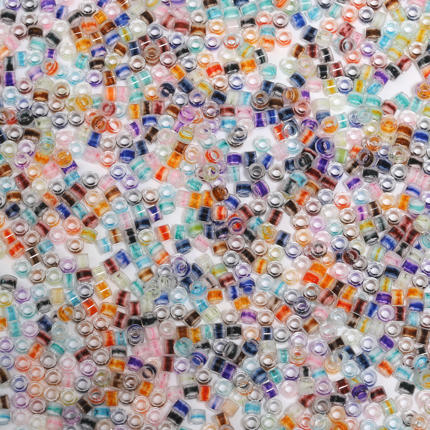 1000pcs/box 2.5mm Stripe Glass - Seed Bead Tube 评论和价格