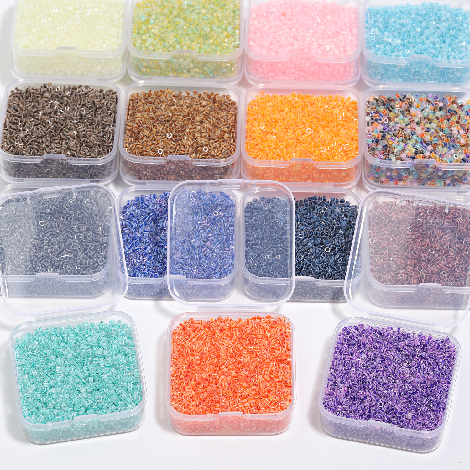 1000pcs/box 2.5mm Stripe Glass - Seed Bead Tube 评论和价格