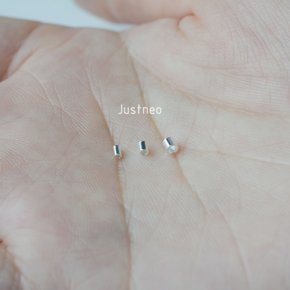 925 Sterling Silver Hypoallerg - Crimp Bead Tube 评论和价格