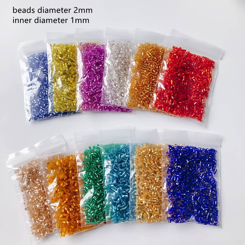 2mm Glass Seed Loose Beads Sil - Seed Bead Tube 评论和价格
