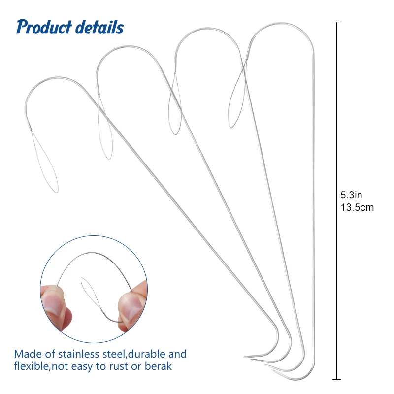 2/5Pcs 5.3 Inches Large Eye Cu - Beading Needle Fine 评论和价格