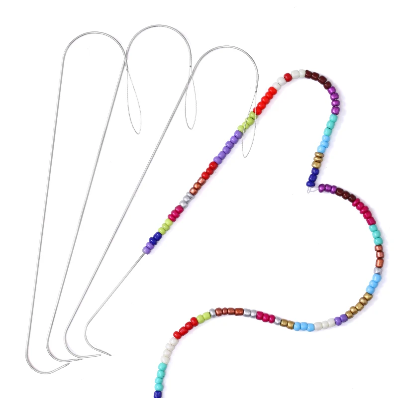 2/5Pcs 5.3 Inches Large Eye Cu - Beading Needle Fine 评论和价格