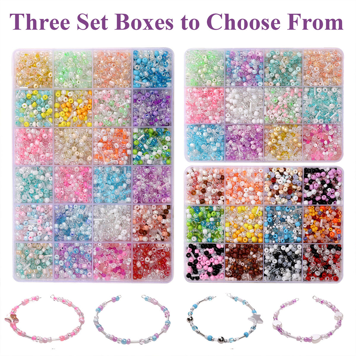 24 Grid Mixed Size Glass Seed  - Seed Bead Tube 评论和价格