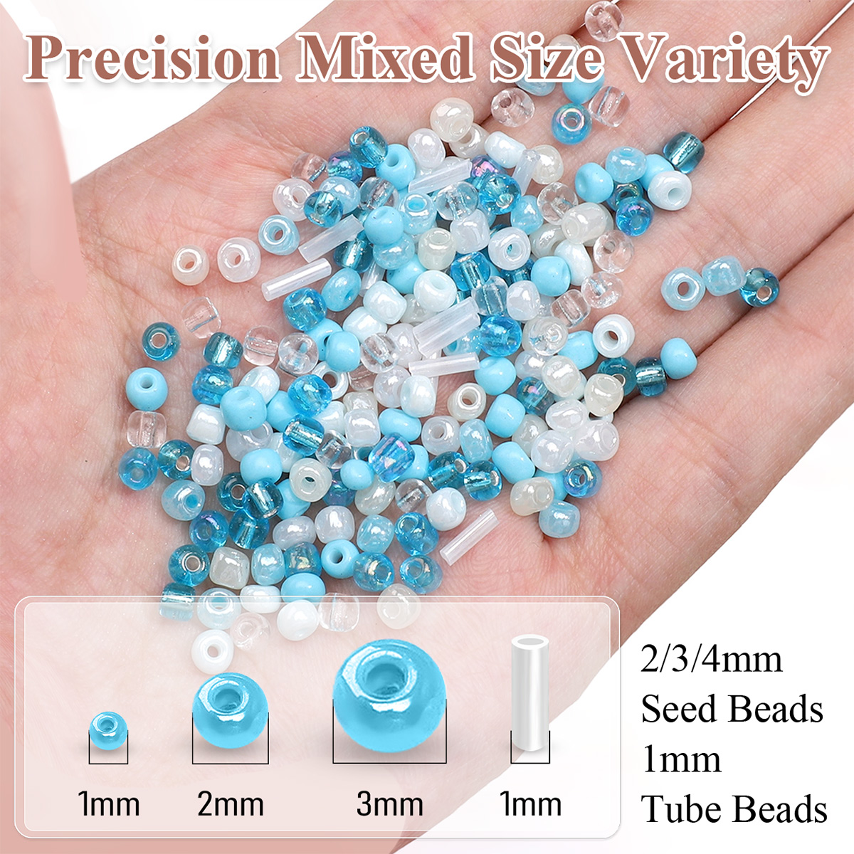 24 Grid Mixed Size Glass Seed  - Seed Bead Tube 评论和价格