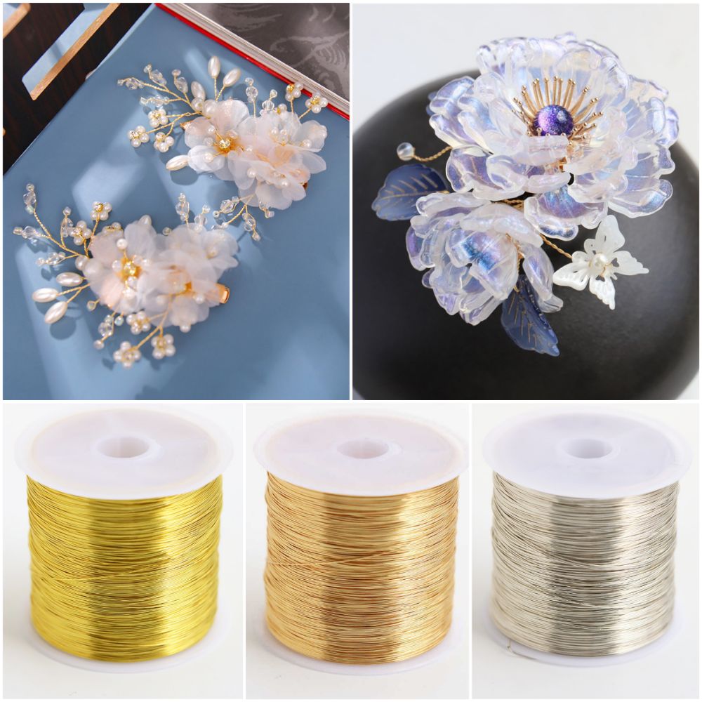 100m/roll Gold Plated Color Pr - Jewelry Making Gold Wire 评论和价格
