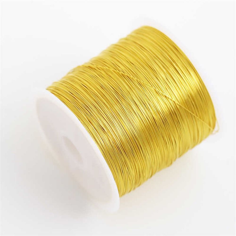 100m/roll Gold Plated Color Pr - Jewelry Making Gold Wire 评论和价格