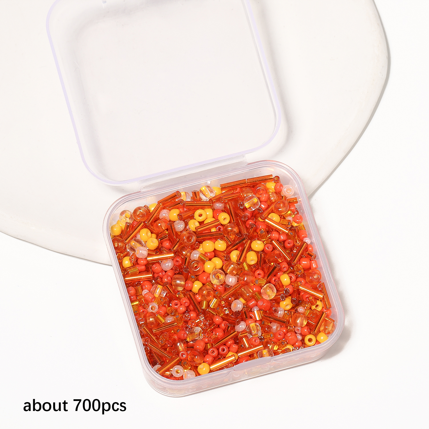 700Pcs/box Orange Japanese See - Seed Bead Tube 评论和价格