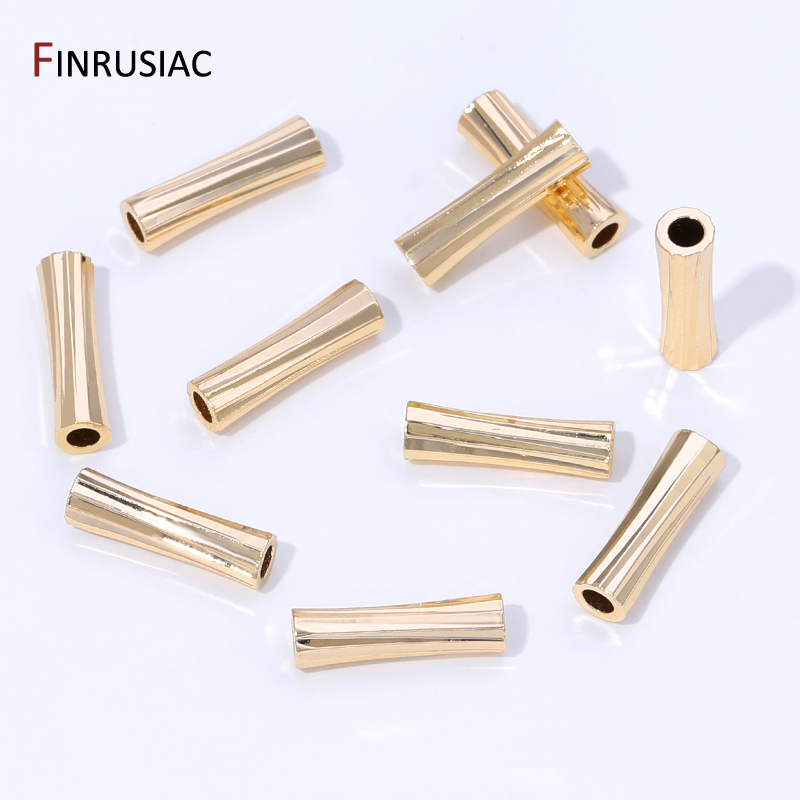 14K Gold Plated Brass Stripe T - Crimp Bead Tube 评论和价格