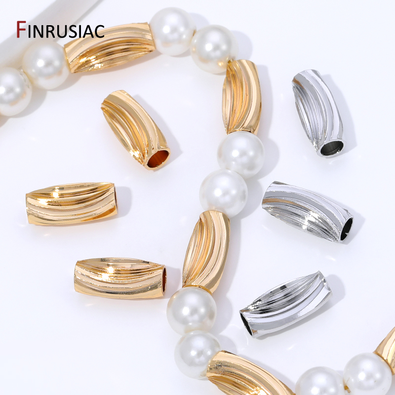 14K Gold Plated Brass Stripe T - Crimp Bead Tube 评论和价格