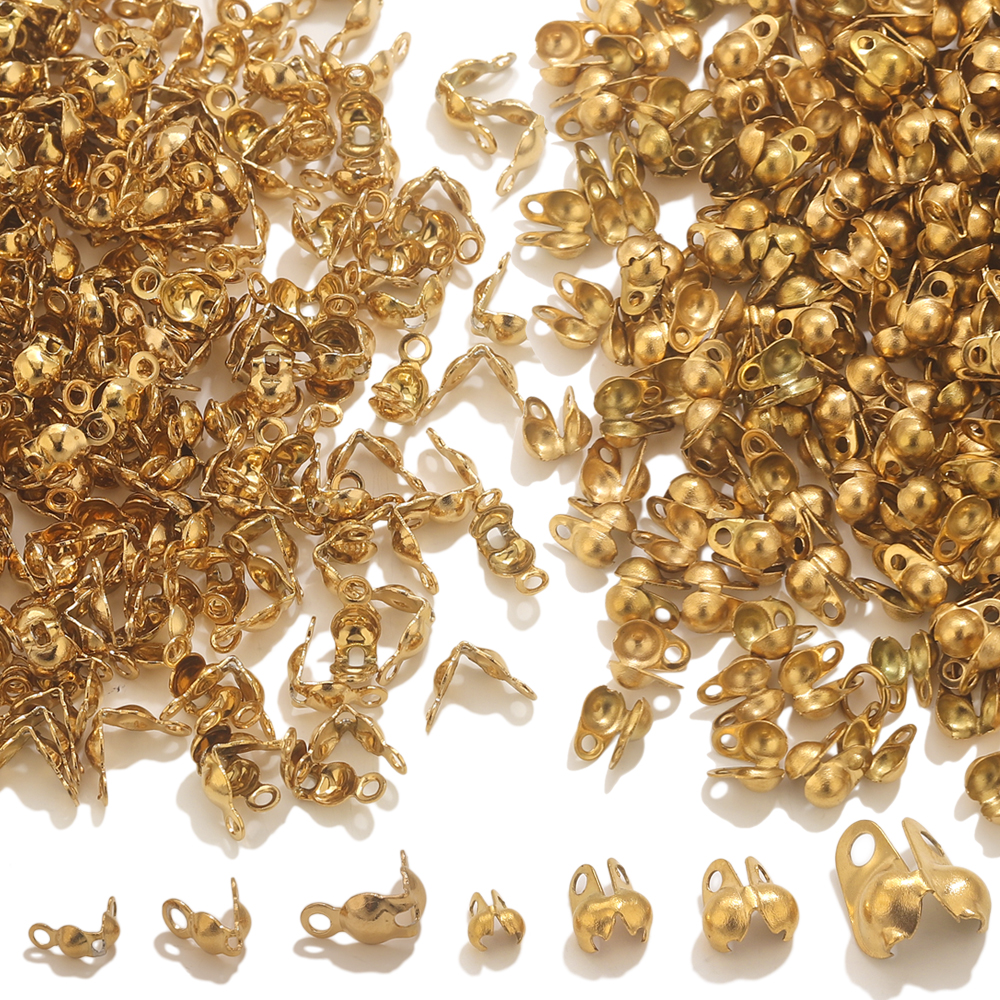 50pcs PVD Gold Plated Stainles - Jewelry Making Gold 评论和价格