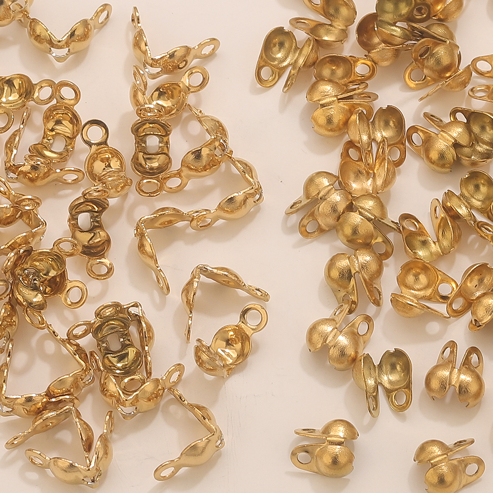 50pcs PVD Gold Plated Stainles - Jewelry Making Gold 评论和价格