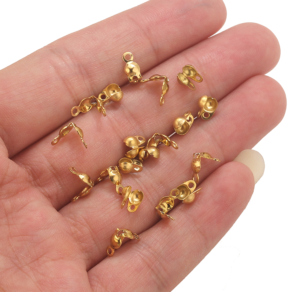 50pcs PVD Gold Plated Stainles - Jewelry Making Gold 评论和价格