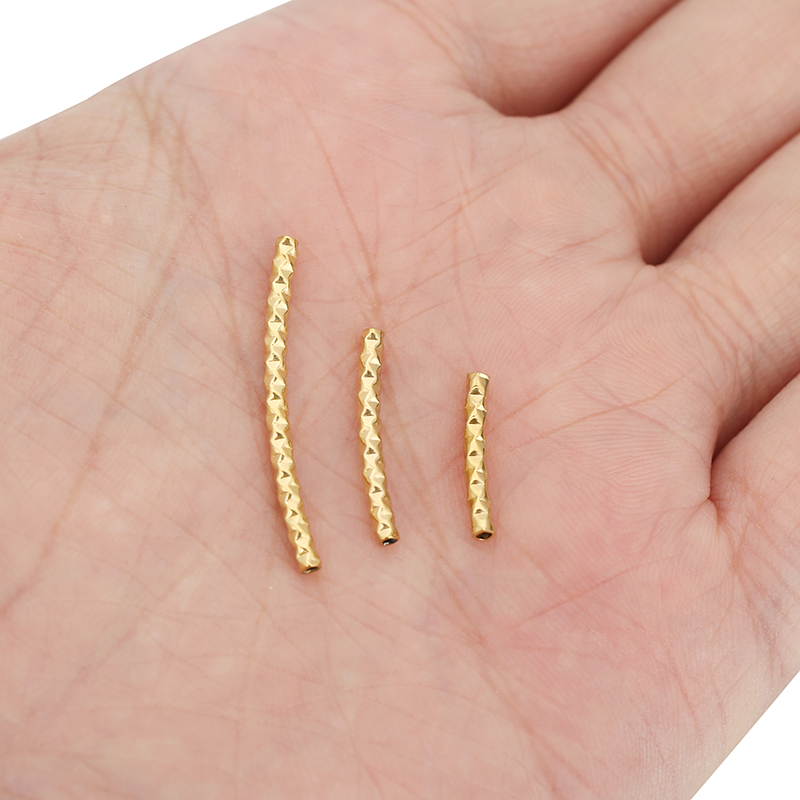 10pcs PVD Stainless Steel Curv - Crimp Bead Tube 评论和价格