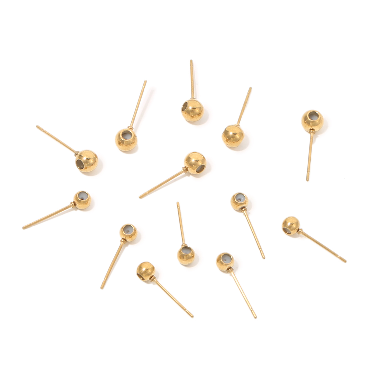 10pcs Stainless Steel Earring  - Jewelry Making Materials Wholesale 评论和价格
