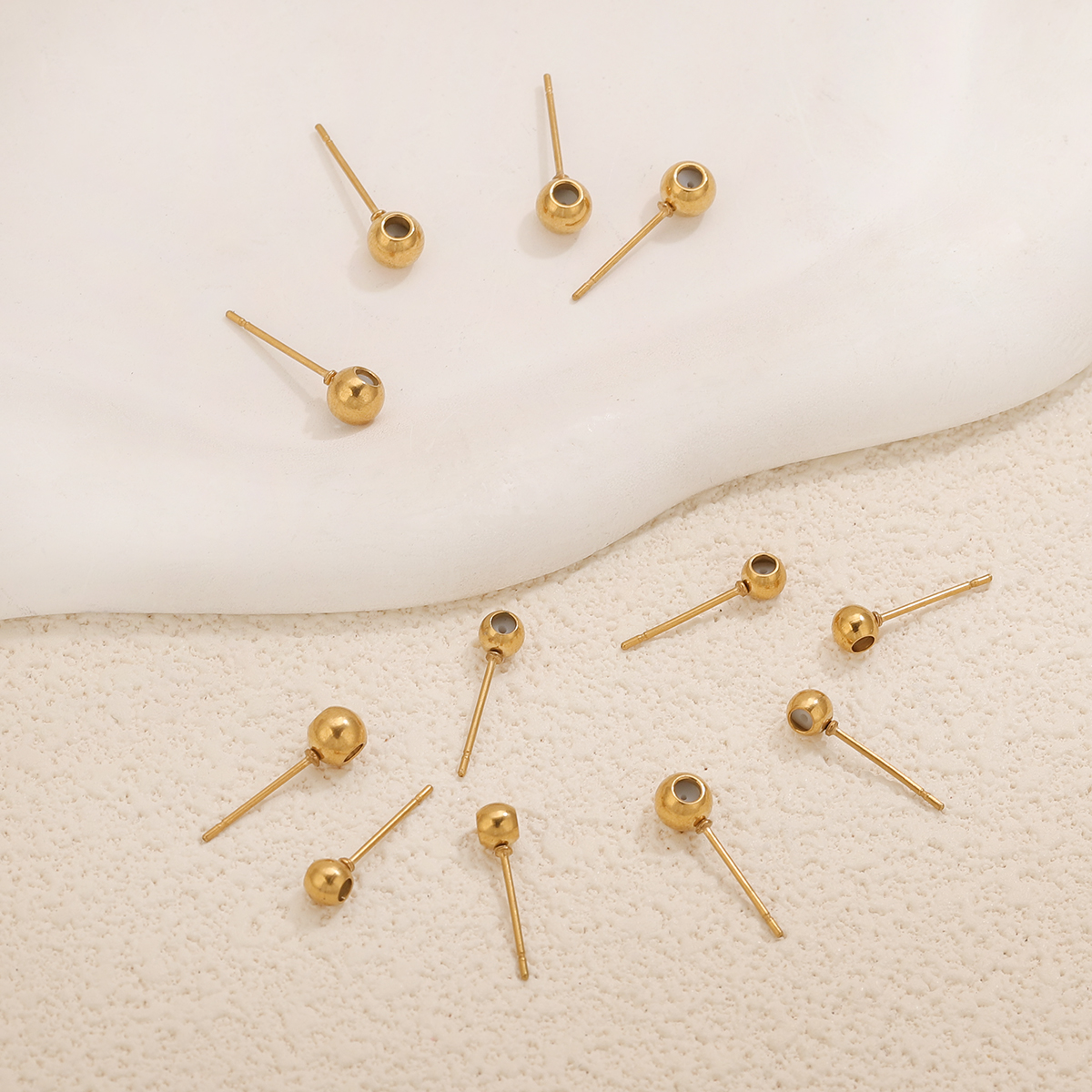 10pcs Stainless Steel Earring  - Jewelry Making Materials Wholesale 评论和价格