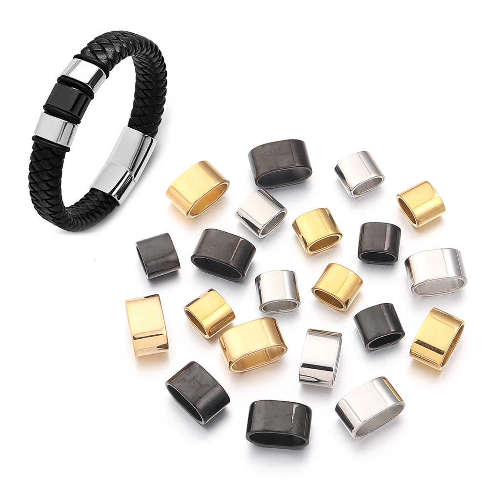 6pcs Flat Stainless Steel Tube - Crimp Bead Tube 评论和价格