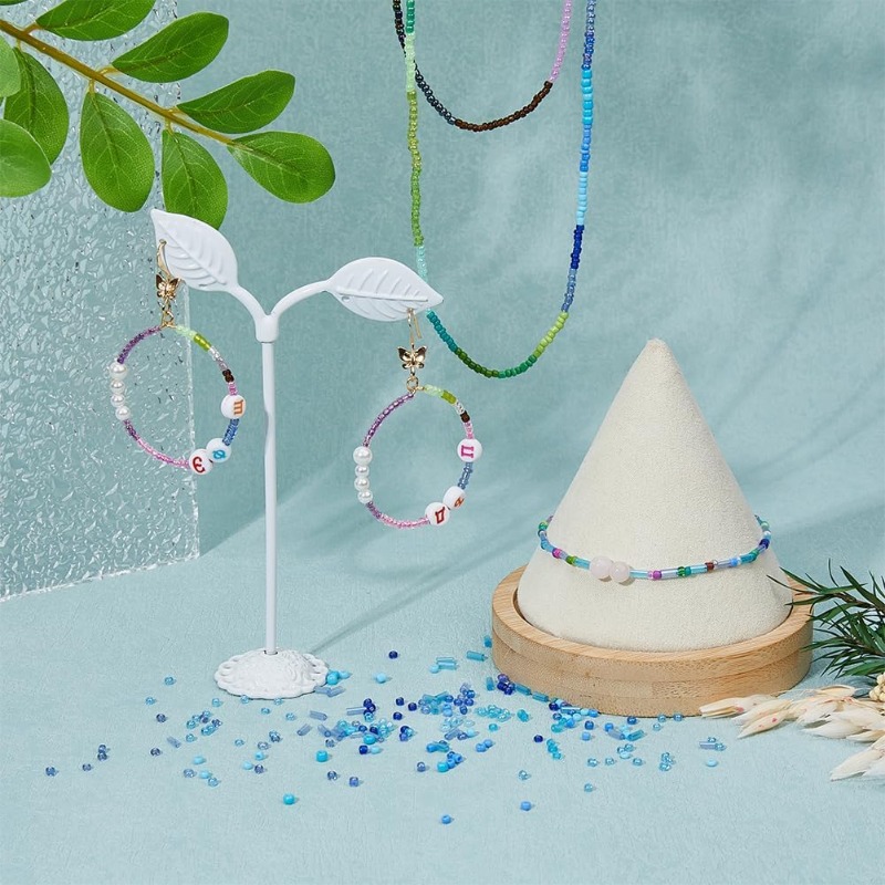 15000Pcs 15 Styles Blue Seed B - Seed Bead Tube 评论和价格
