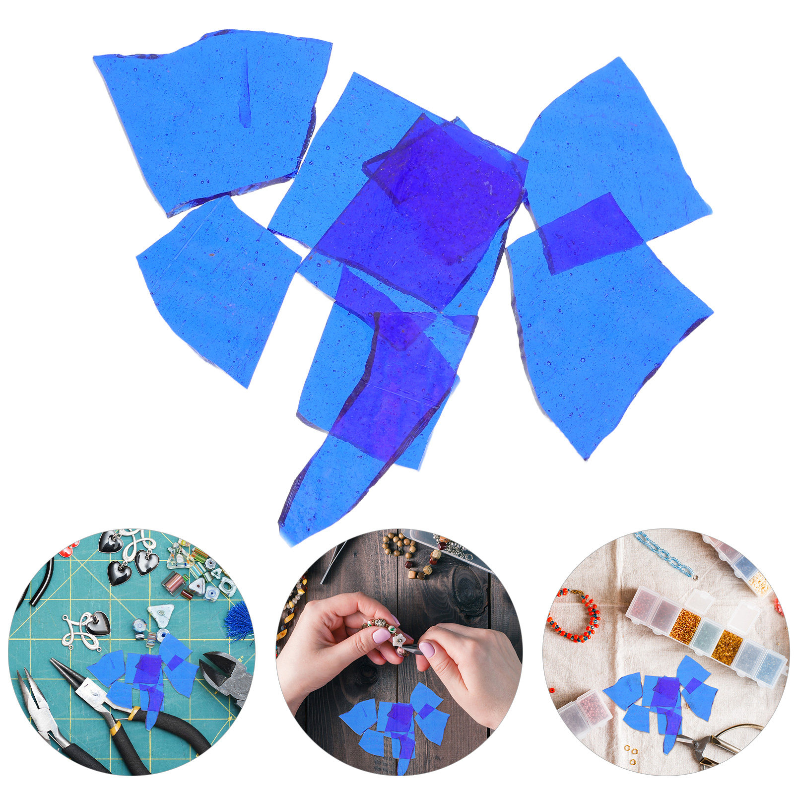 Colored Glass Slices Confetti  - Jewelry Making For Beginners 评论和价格