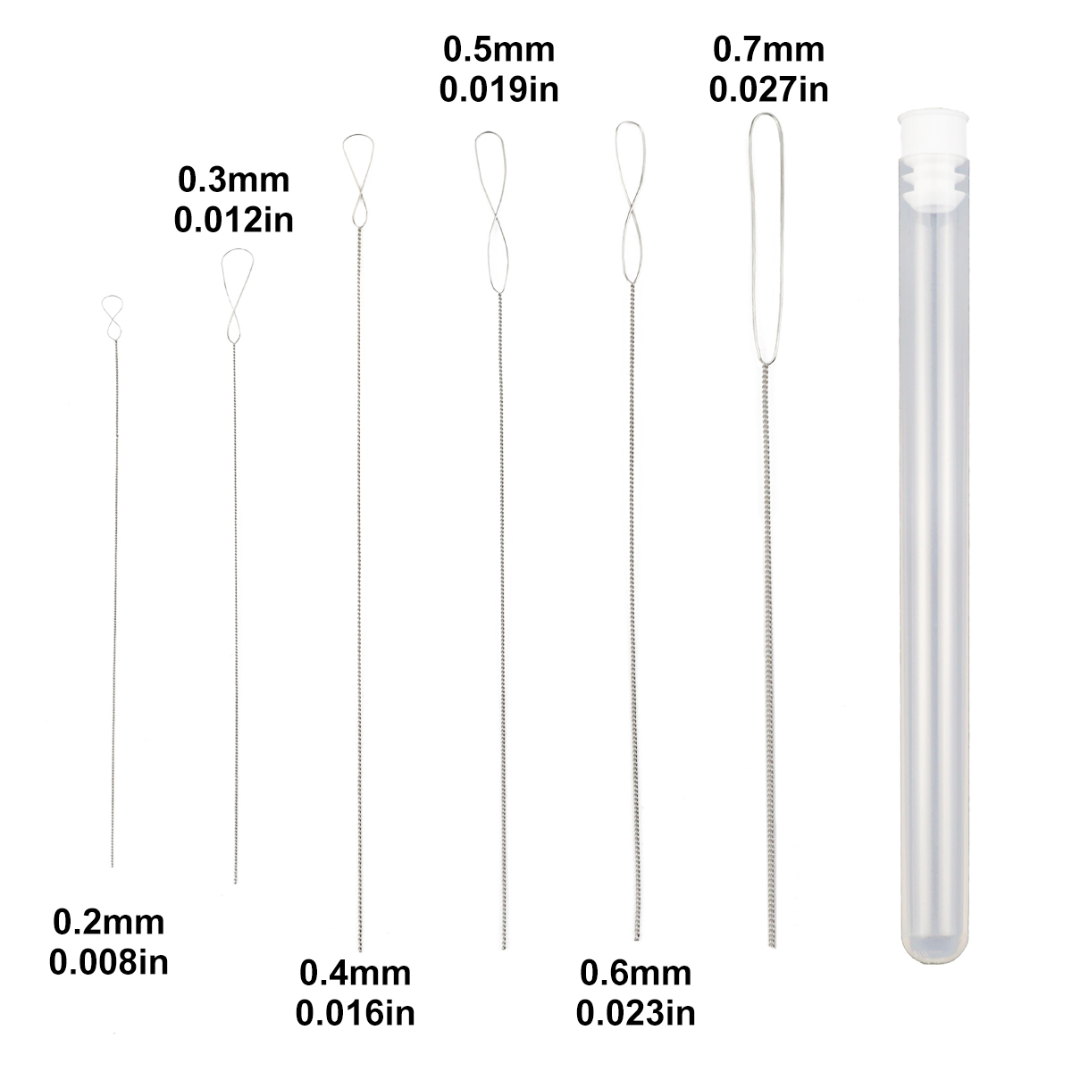 6Pcs/Lot 0.2-0.7mm Twisted Pin - Beading Needle Fine 评论和价格