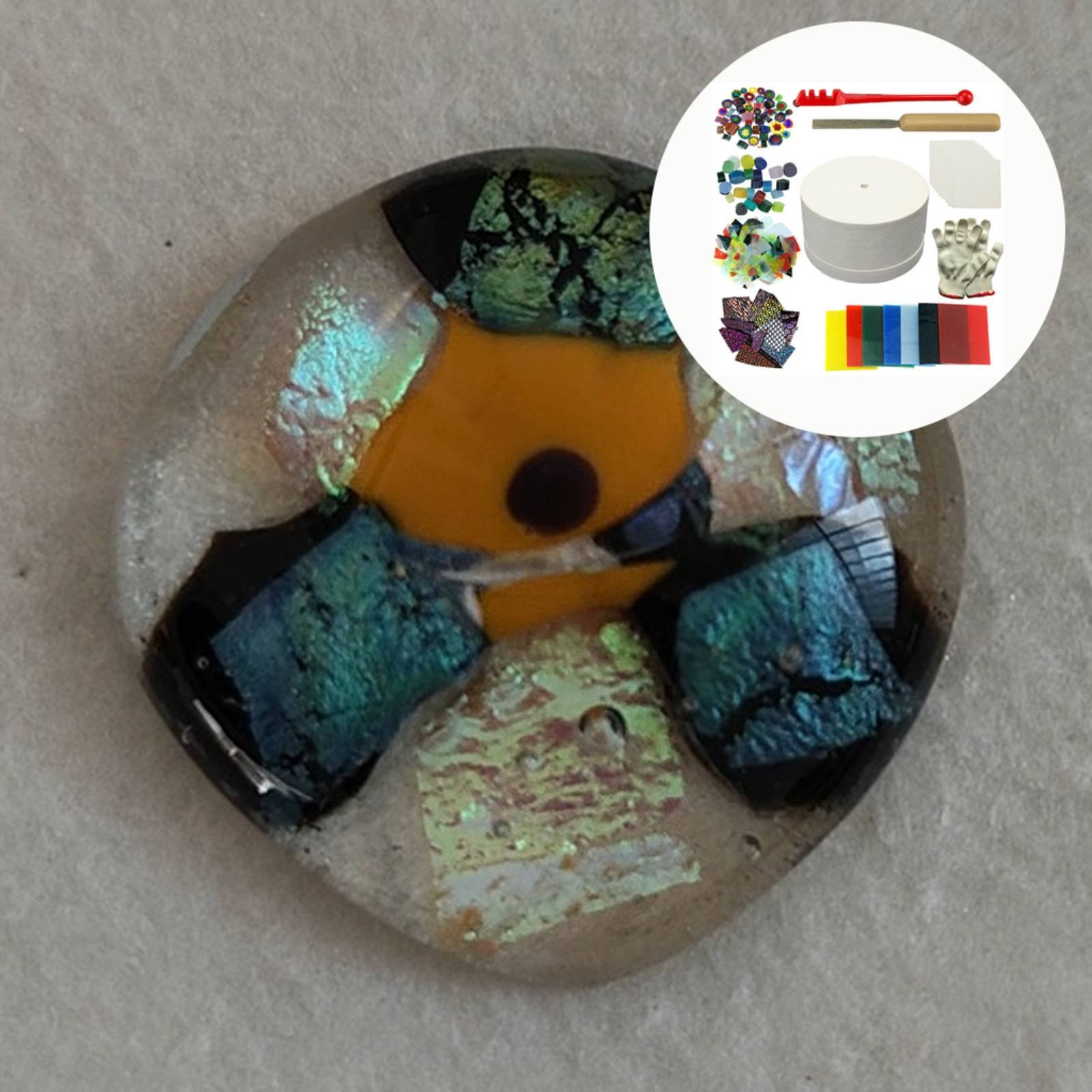 10 Pieces Microwave Glass Fusi - Jewelry Making For Beginners 评论和价格