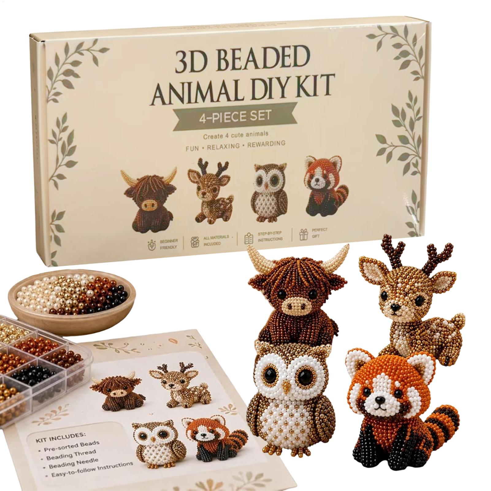 DIY 3D Beaded Animal Kit Handm - Jewelry Making For Beginners 评论和价格