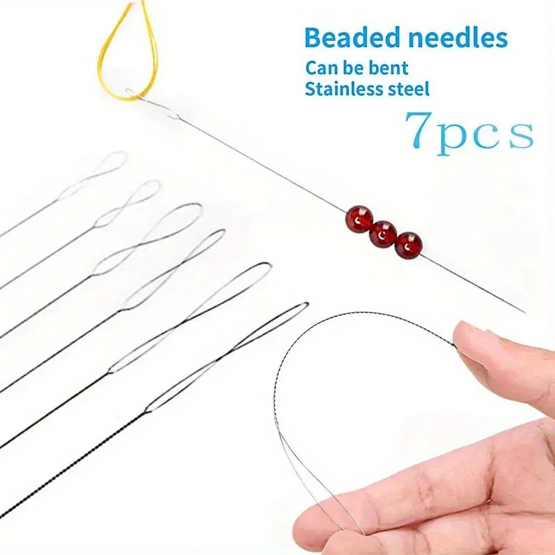 7pcs/set Stainless Steel Bead  - Beading Needle Fine 评论和价格
