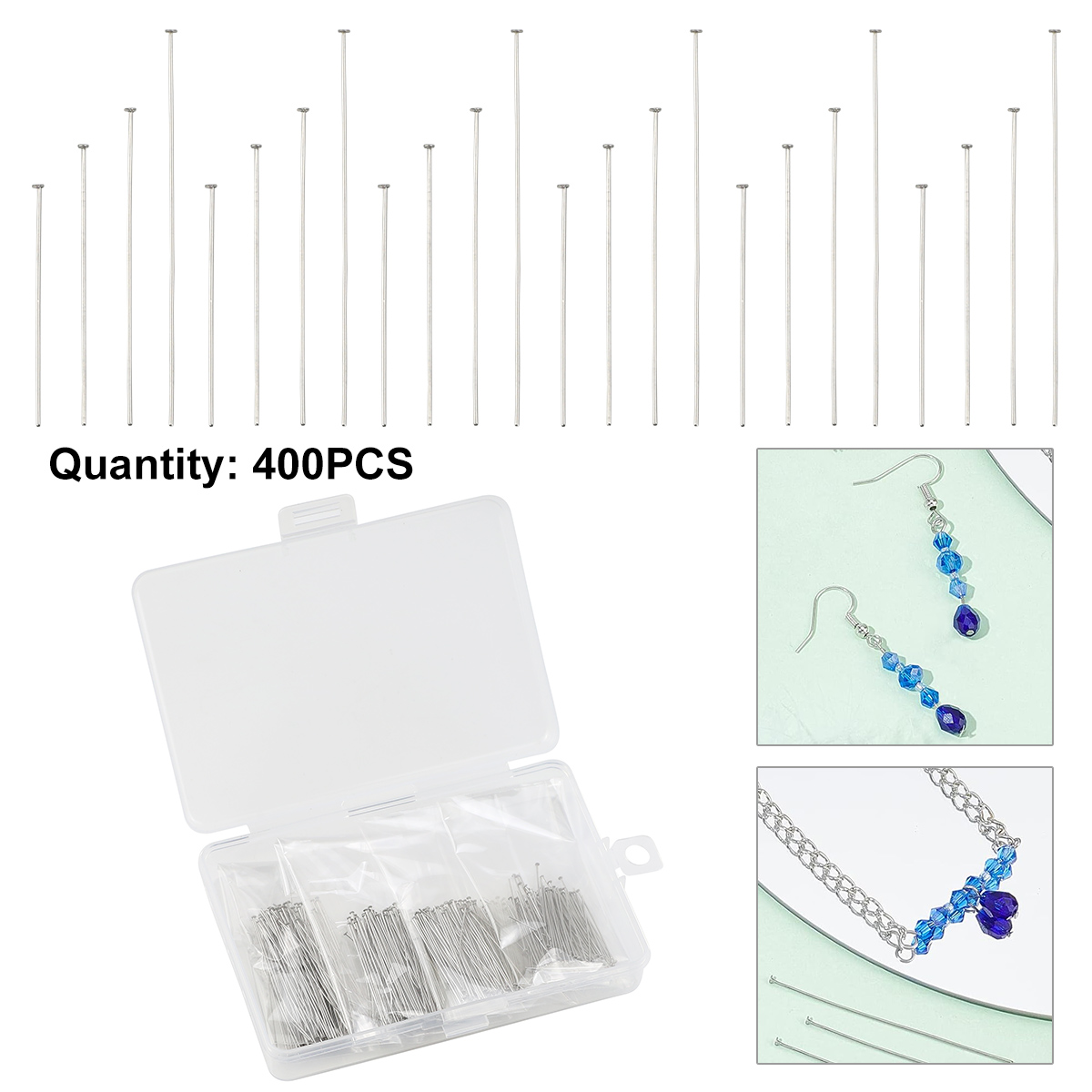 400pcs/box 35-50mm Stainless S - Beading Needle Fine 评论和价格