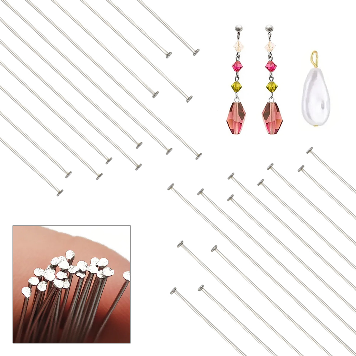 400pcs/box 35-50mm Stainless S - Beading Needle Fine 评论和价格
