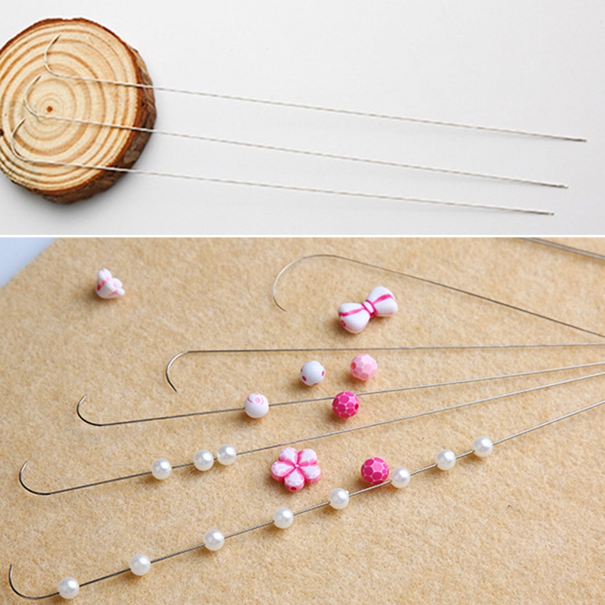 3pcs Stainless Steel Curved Ho - Beading Needle Fine 评论和价格