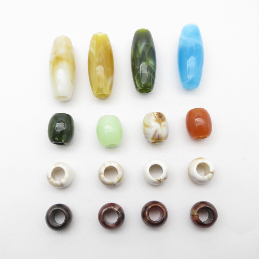 16pcs Mix Styles Acrylic Croch - Crimp Bead Tube 评论和价格