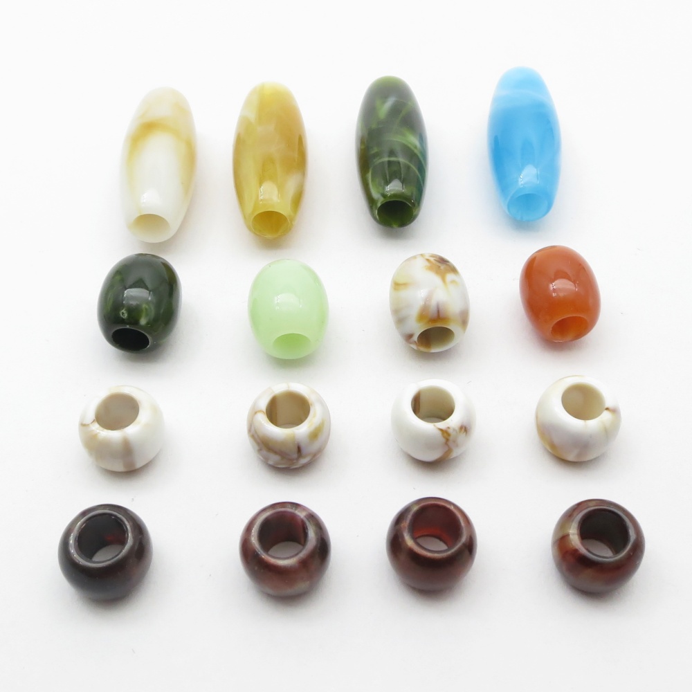 16pcs Mix Styles Acrylic Croch - Crimp Bead Tube 评论和价格