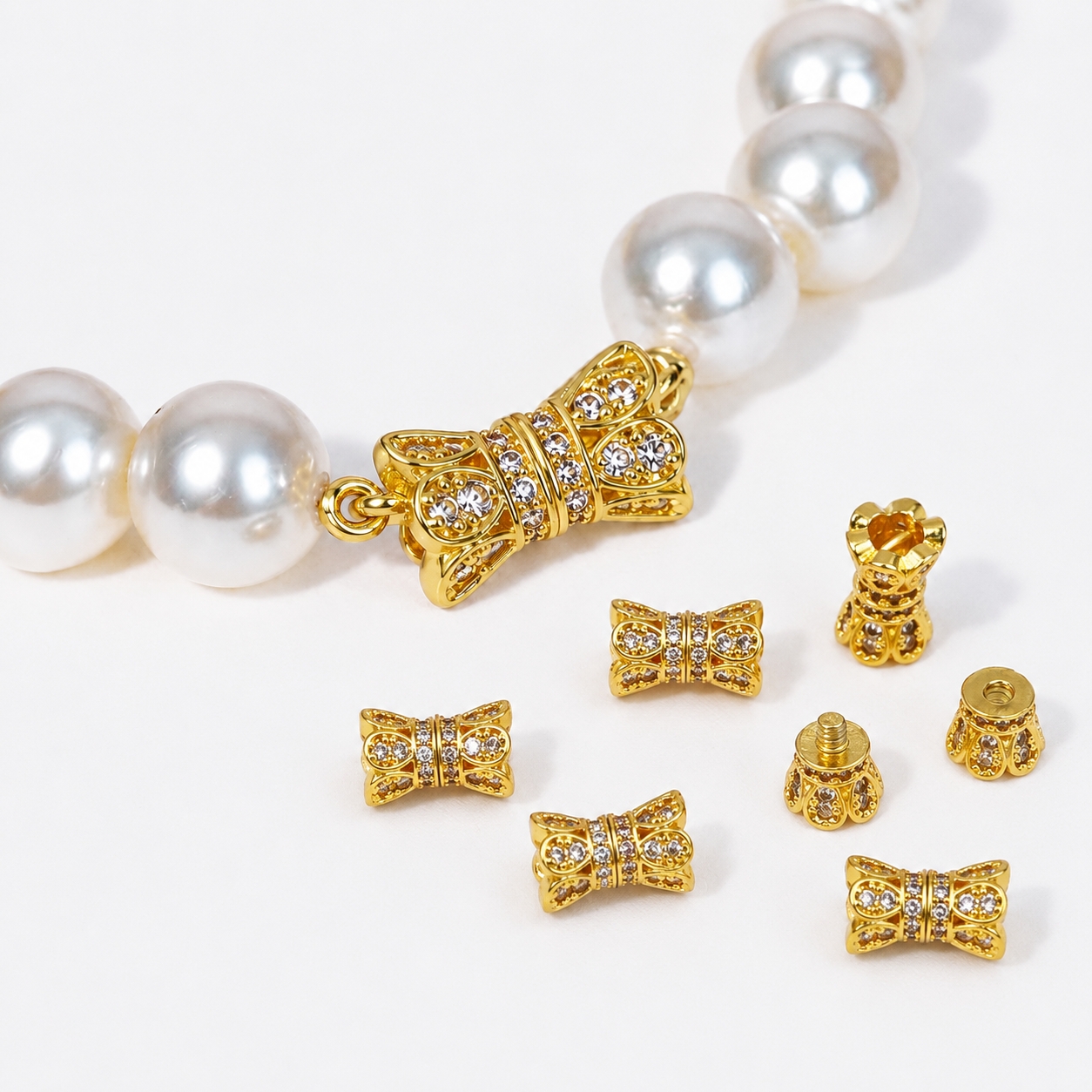 2pcs 18K Gold Plated Cubic Zir - Jewelry Making Gold 评论和价格