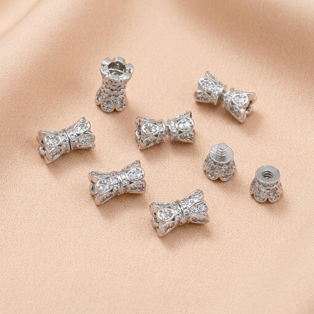 2pcs 18K Gold Plated Cubic Zir - Jewelry Making Gold 评论和价格