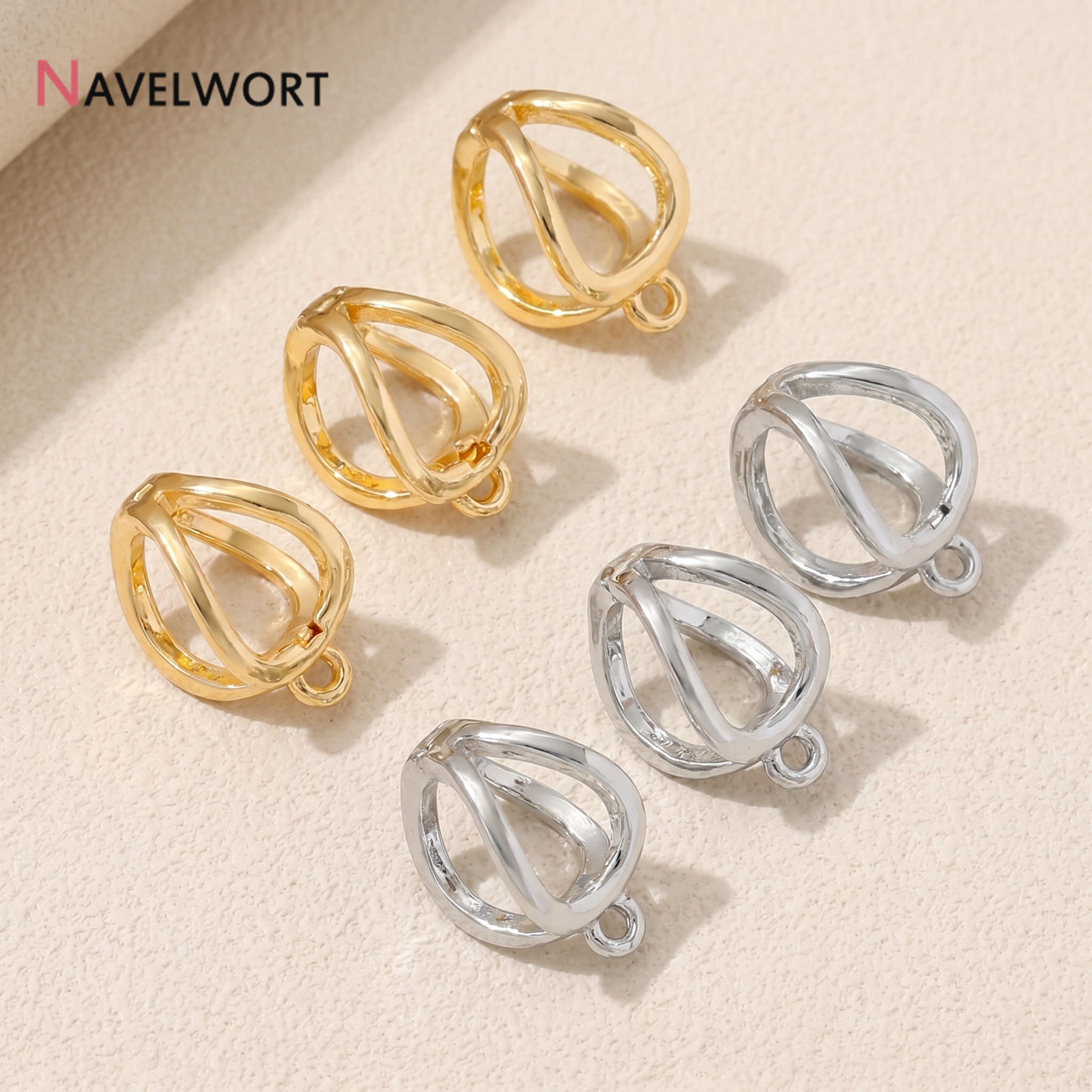 14K Gold Plated Brass Metal Ho - Jewelry Making Supplies 评论和价格