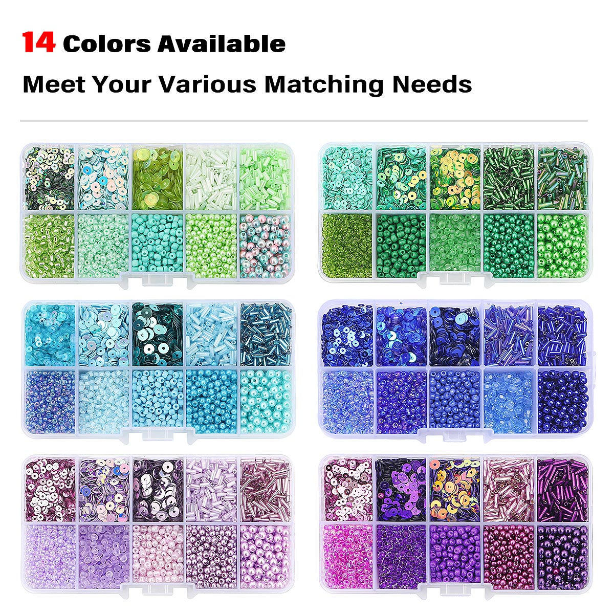 Glass Seed Beads Kit Sequins T - Seed Bead Tube 评论和价格