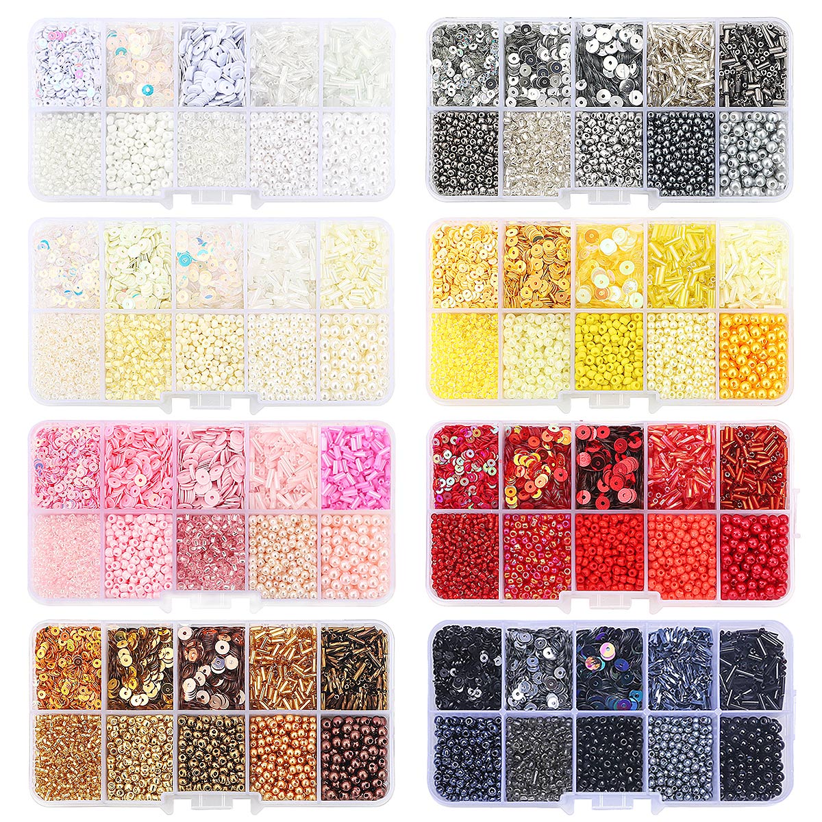 Glass Seed Beads Kit Sequins T - Seed Bead Tube 评论和价格