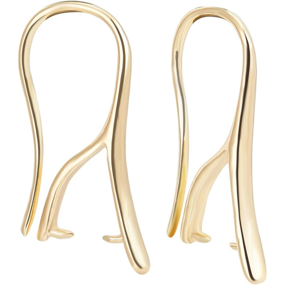 30Pcs Earring Hooks with Pinch - Jewelry Making Gold Wire 评论和价格