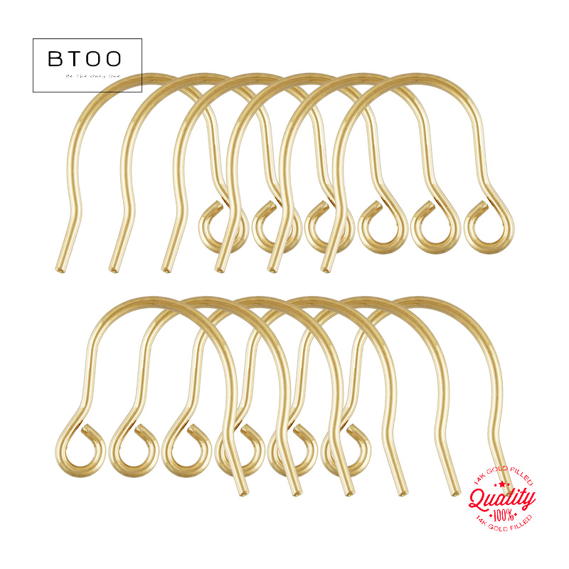 Ear Wire 0.71mm 14K Gold Fille - Jewelry Making Gold Wire 评论和价格