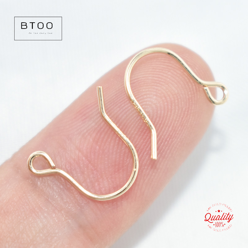 Ear Wire 0.71mm 14K Gold Fille - Jewelry Making Gold Wire 评论和价格
