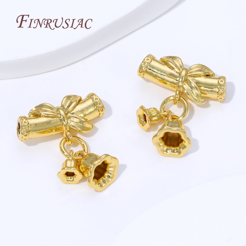 2/4/8Pcs 18K Gold Plated Bail  - Crimp Bead Tube 评论和价格
